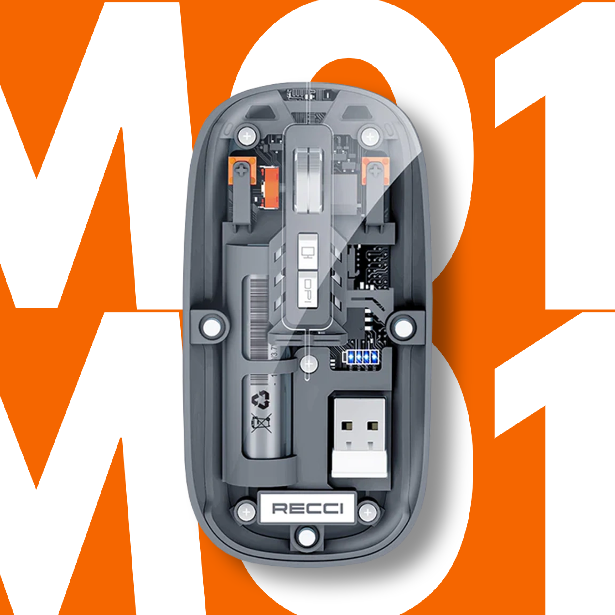 Space Capsule Wireless Mouse Recci RCS-M01