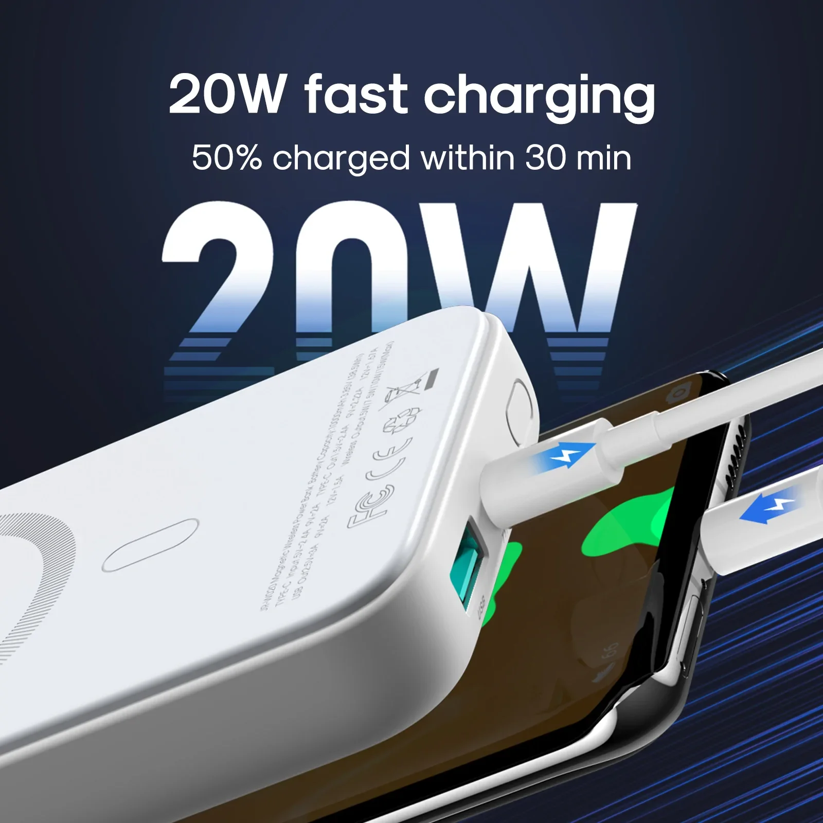 JR-W020 20W magnetic wireless power bank 10000mAh