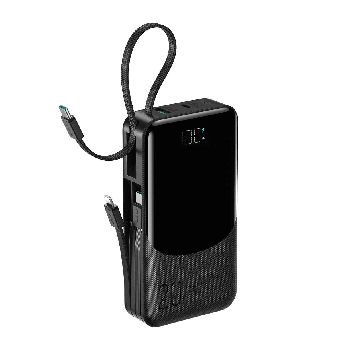 Joyroom JR-PC2 20000mAh 22.5W Power Bank with 3 Built-in Cables - Black
