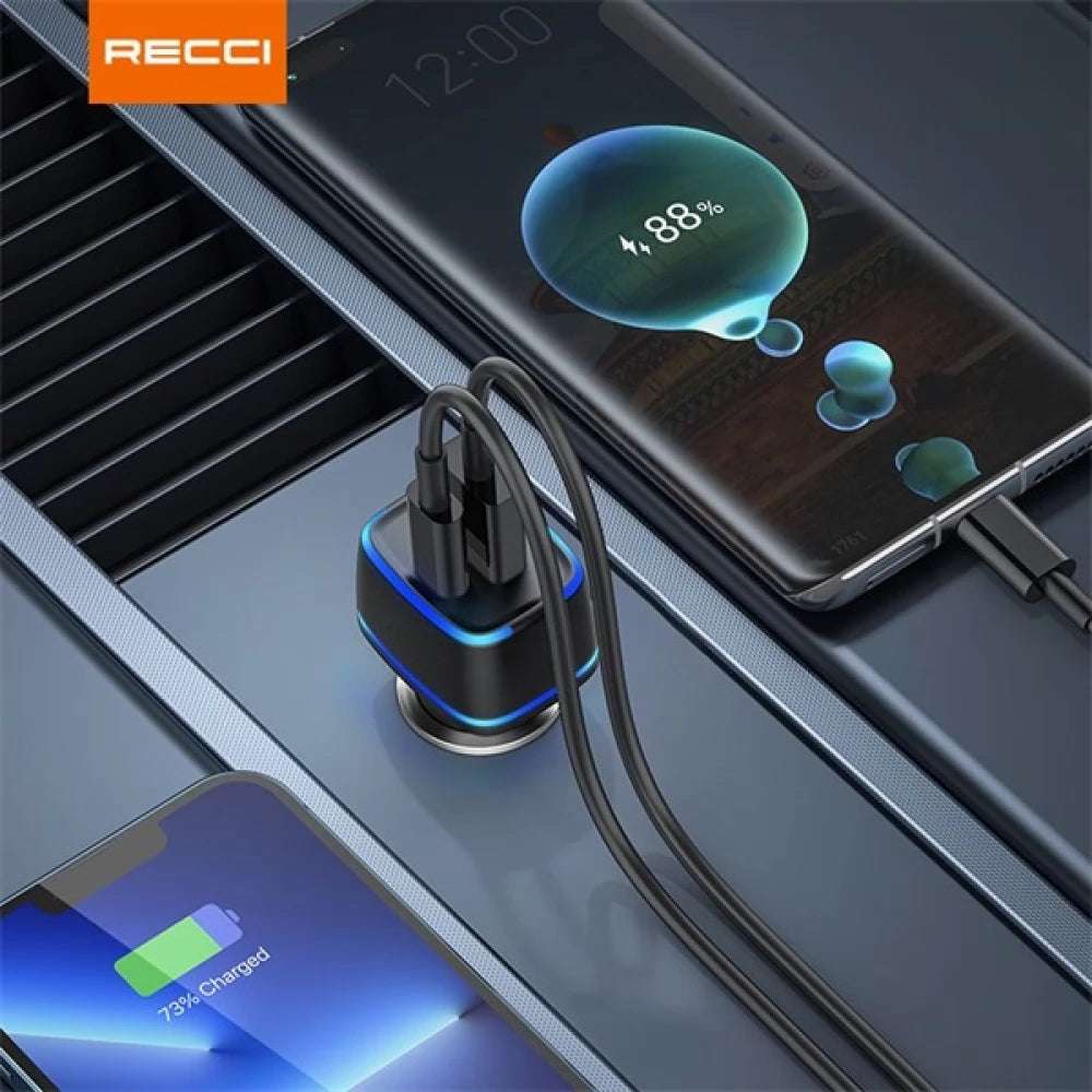 RECCI CAR CHARGER RQ02 - شاحن سيارة RECCI
