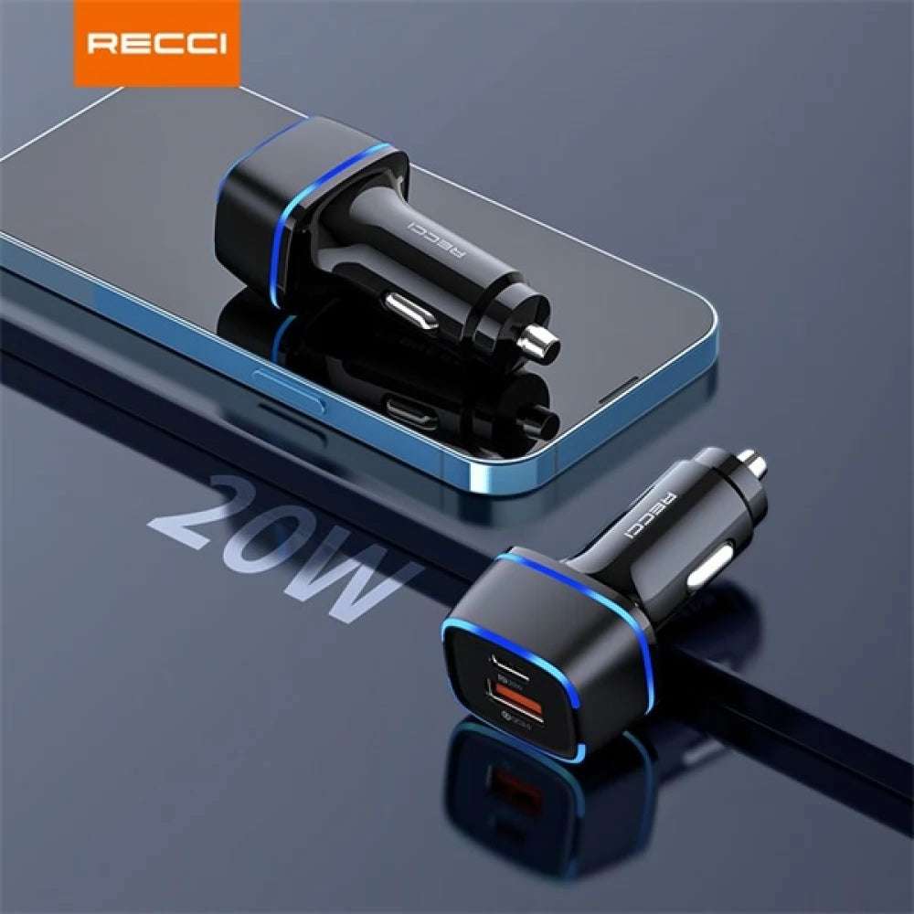 RECCI CAR CHARGER RQ02 - شاحن سيارة RECCI