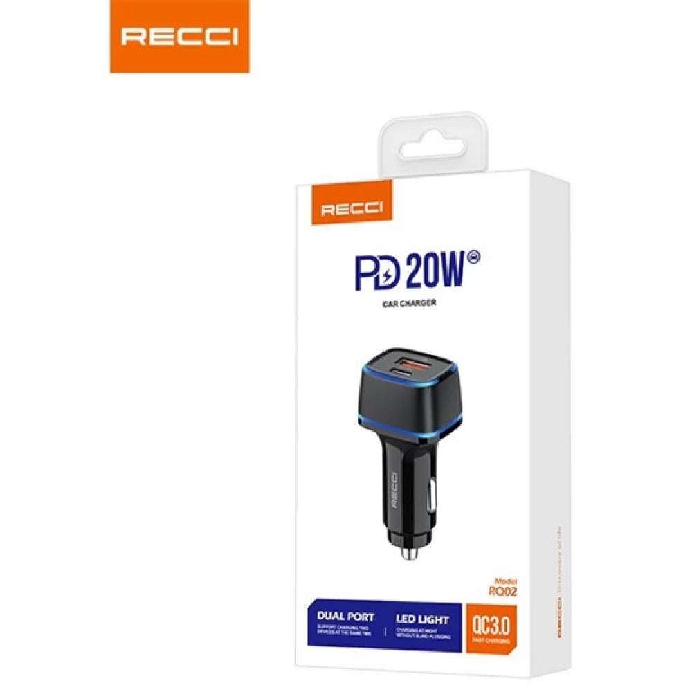 RECCI CAR CHARGER RQ02 - شاحن سيارة RECCI