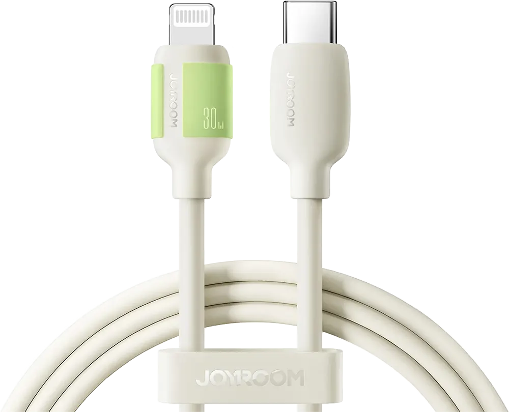 S-A53 Luminous Fast Charging Data Cable  2m | Beige - سلك بيانات وشحن سريع مضيء S-A53 بطول 2 متر | بيج