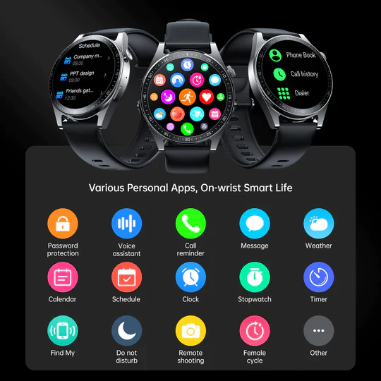 JR-FC2 Smart Watch Black ساعة ذكية من جوي روم