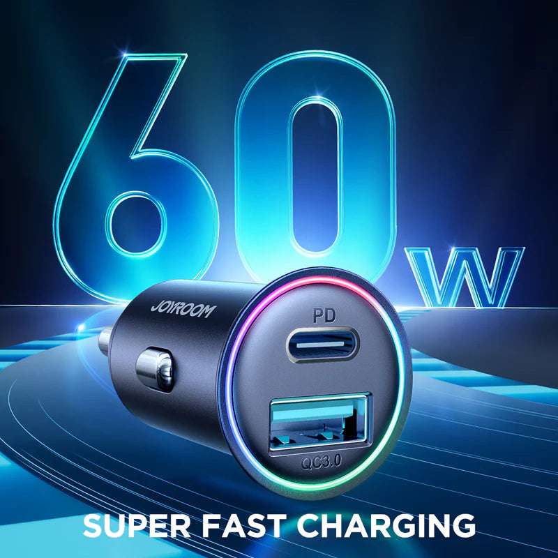 JR-CCN04 60W A+C mini Metal Car Charger