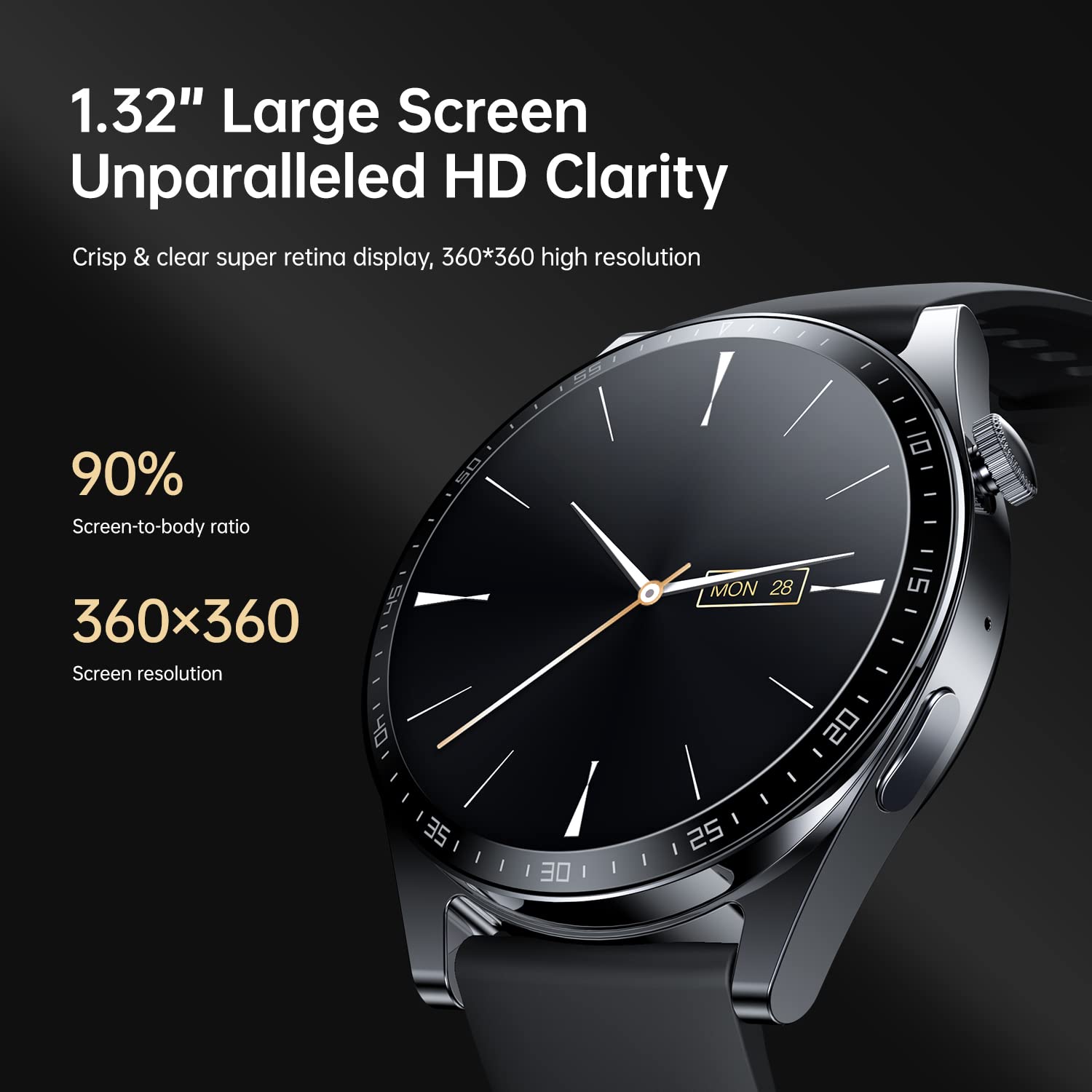 JR-FC2 Smart Watch Black ساعة ذكية من جوي روم