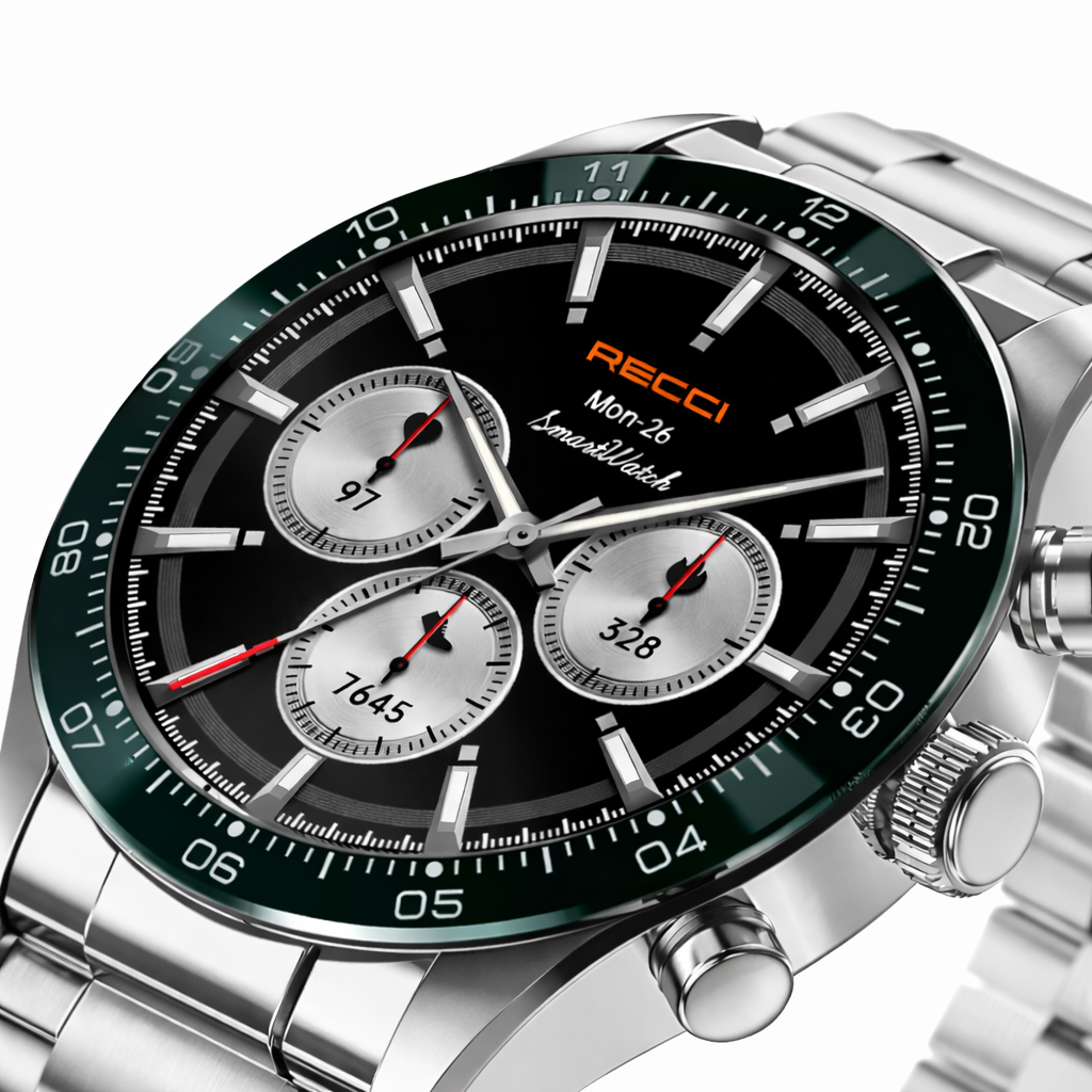 Recci Smart Watch RA43 - BLACK / SILVER