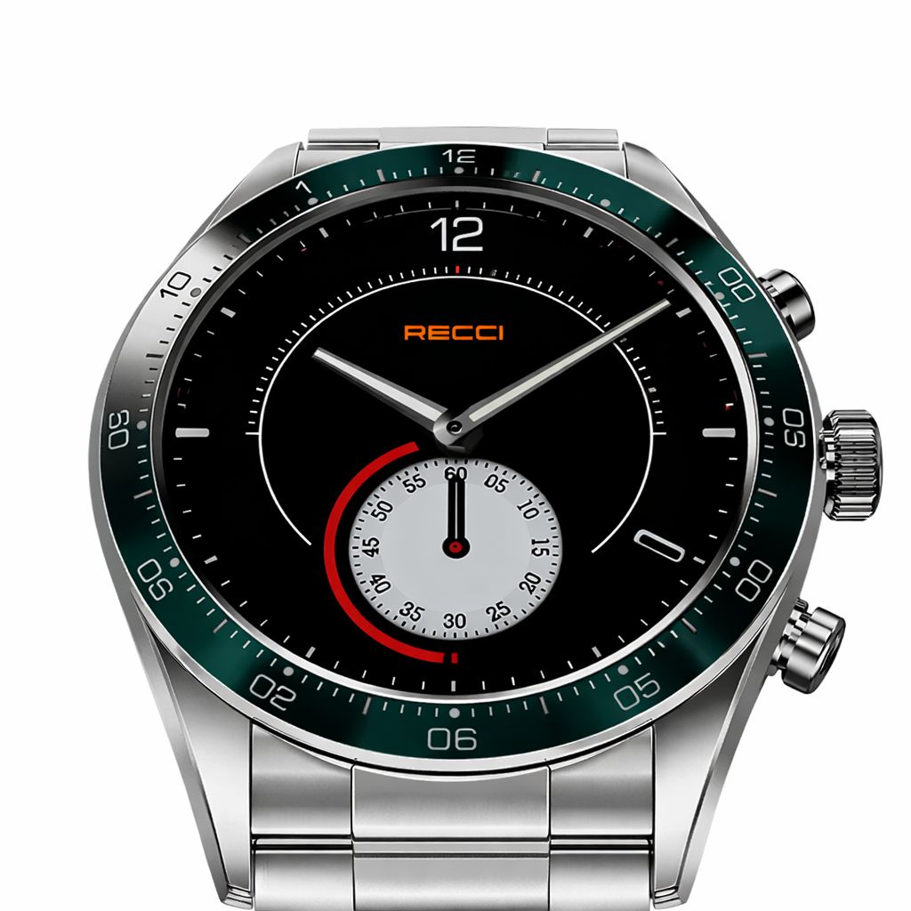 Recci Smart Watch RA43 - BLACK / SILVER