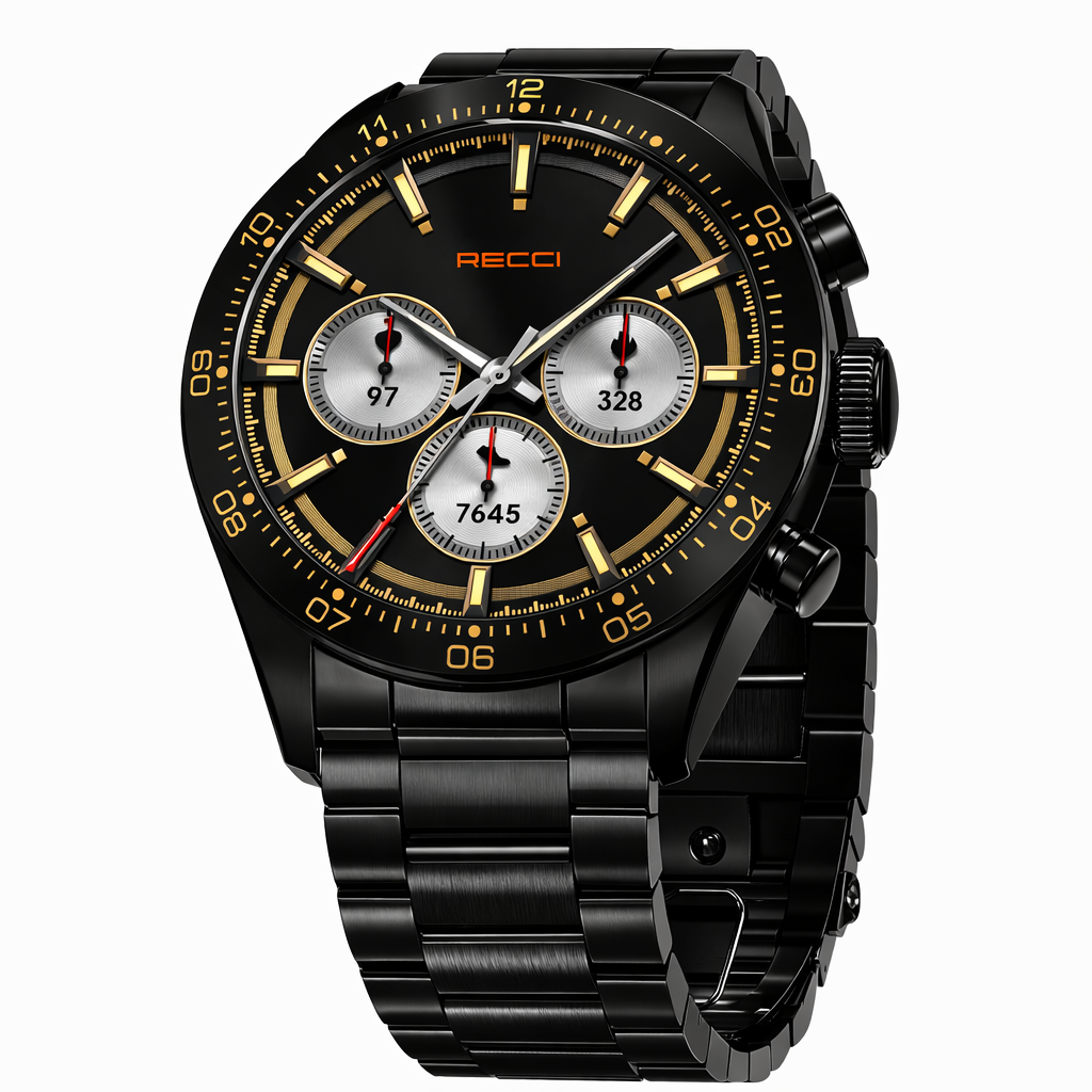 Recci Smart Watch RA43 - BLACK / SILVER