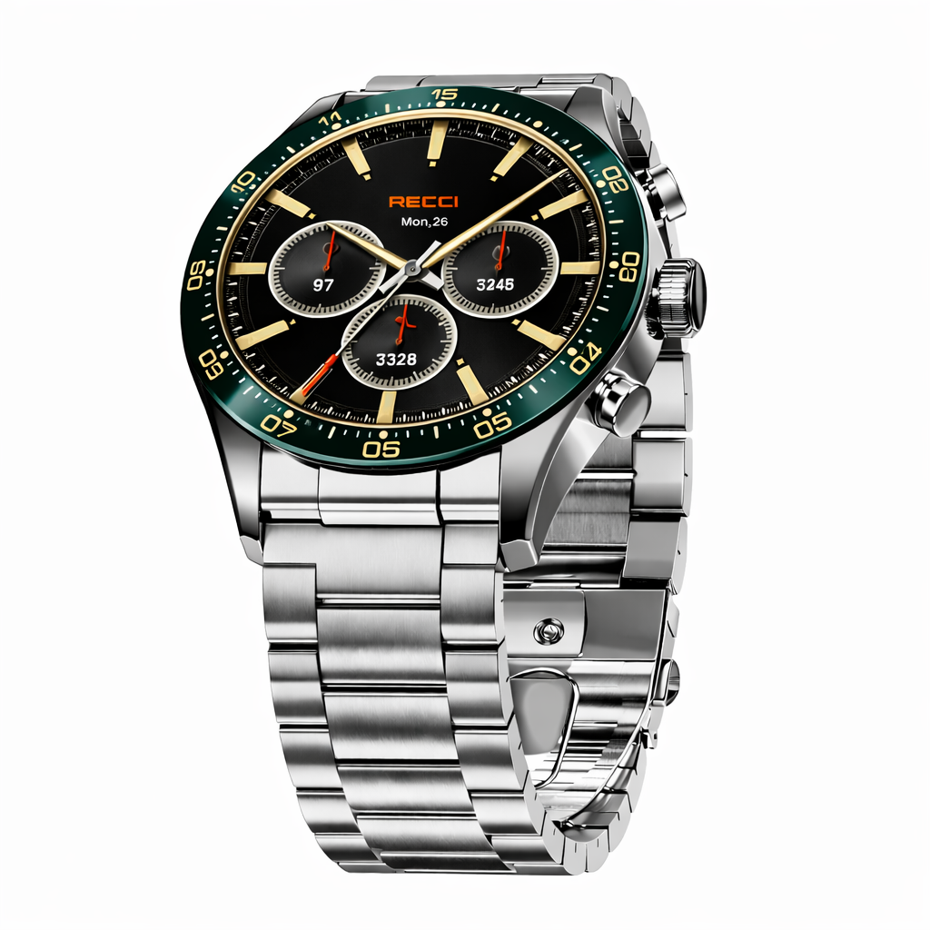 Recci Smart Watch RA43 - BLACK / SILVER