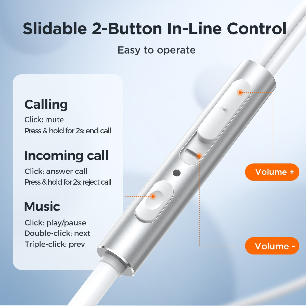JOYROOM JR-EW03 3.5mm In-Ear Metal Wired Earphone