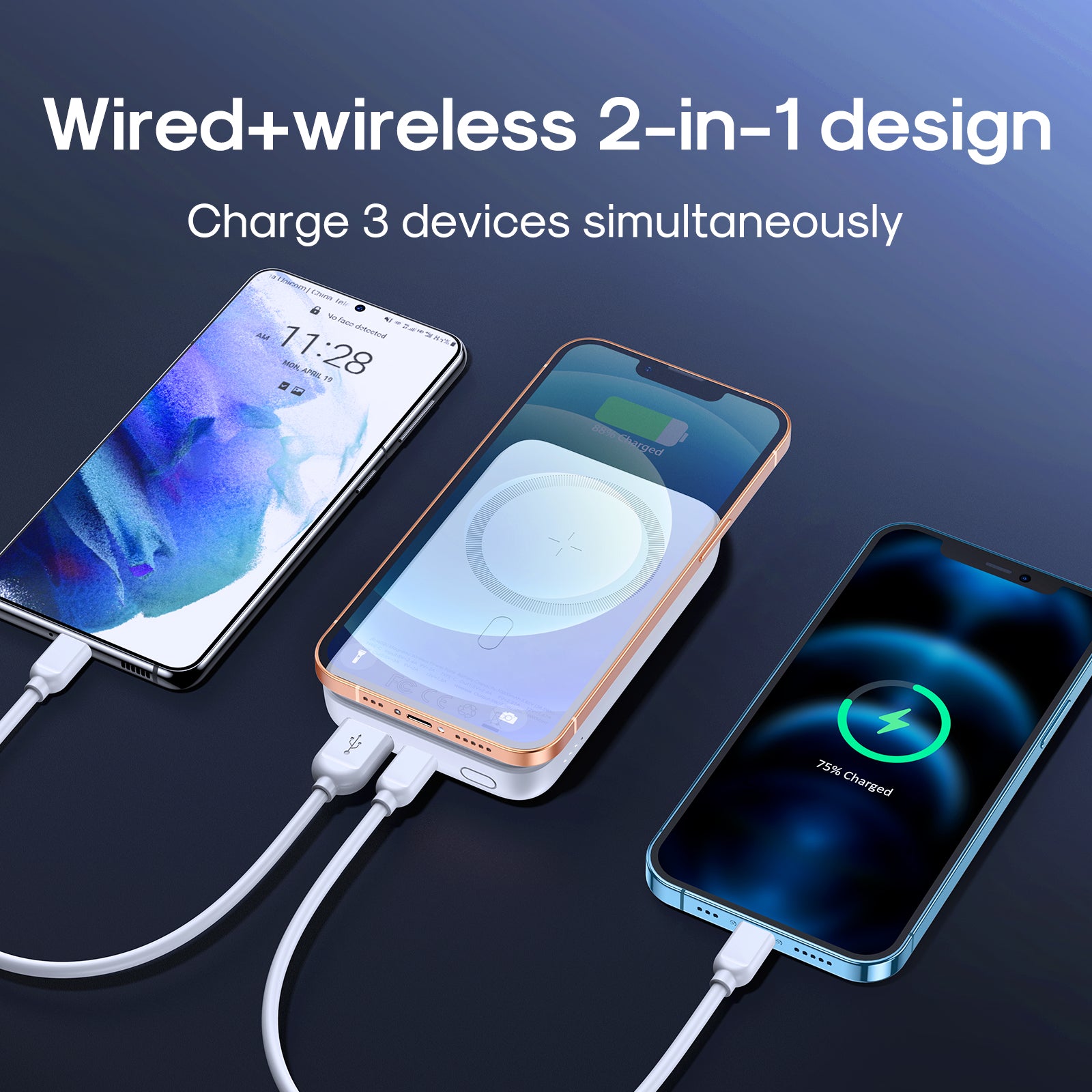 JR-W020 20W magnetic wireless power bank 10000mAh