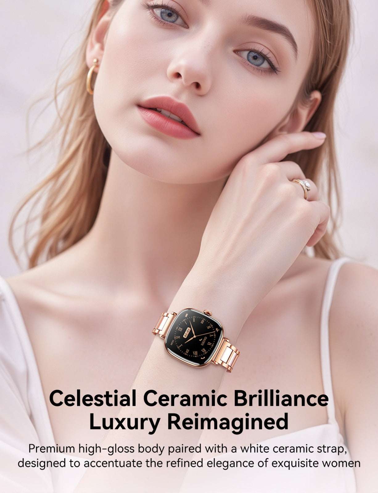 JR-FS1 Lady Smart Watch (Answer/Make Call) - ساعة JR-FS1 الذكية للسيدات (الرد على المكالمات/إجراؤها)