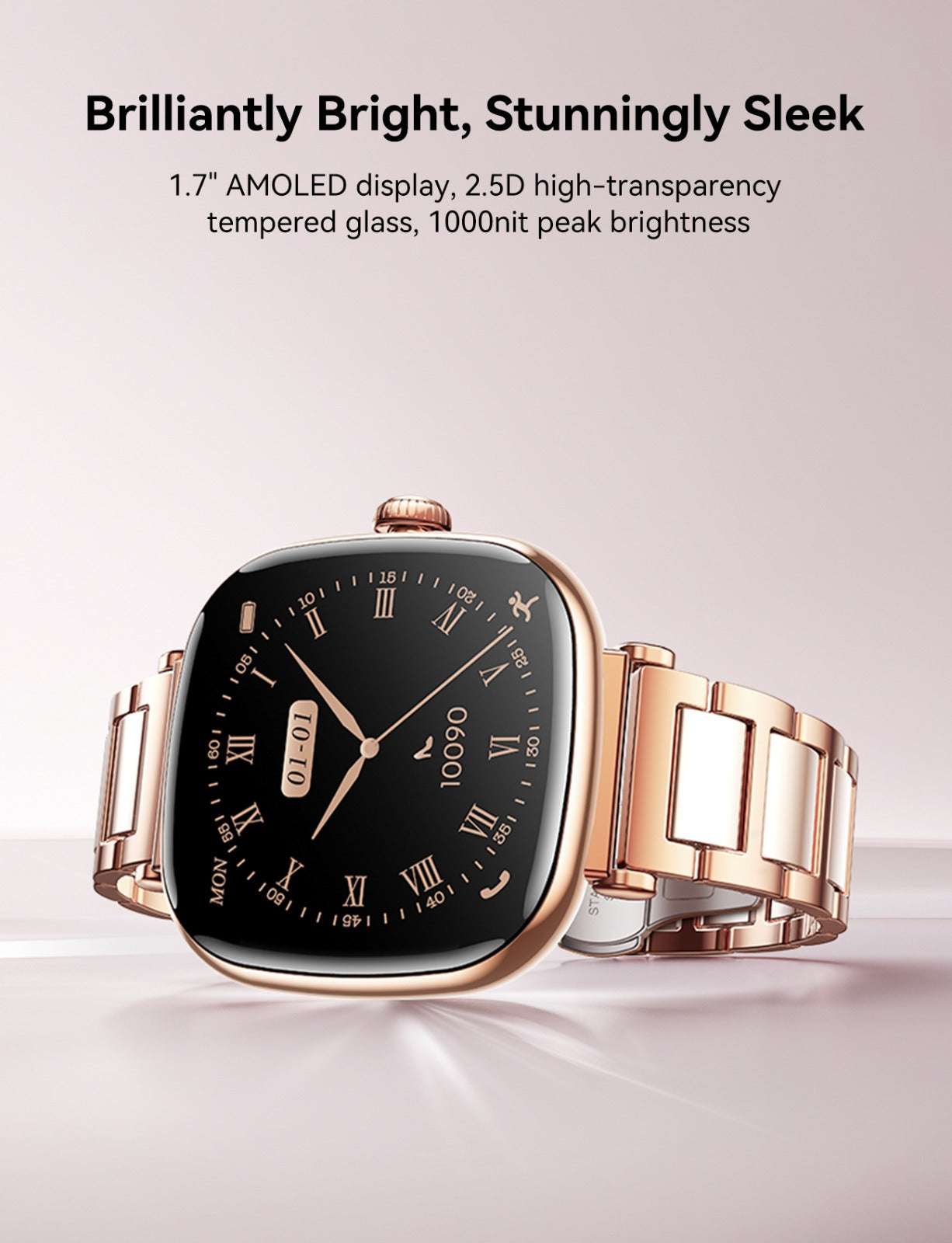 JR-FS1 Lady Smart Watch (Answer/Make Call) - ساعة JR-FS1 الذكية للسيدات (الرد على المكالمات/إجراؤها)