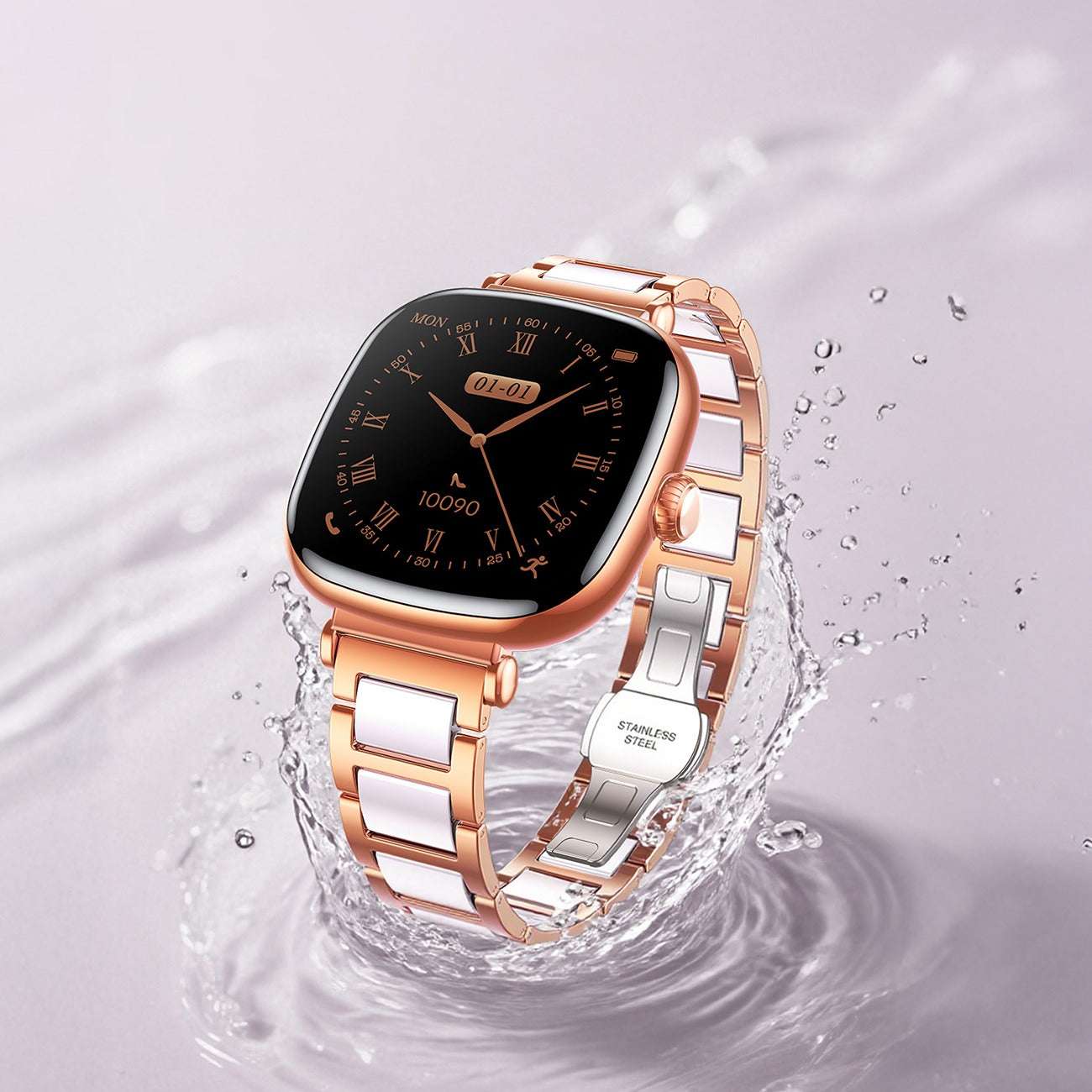 JR-FS1 Lady Smart Watch (Answer/Make Call) - ساعة JR-FS1 الذكية للسيدات (الرد على المكالمات/إجراؤها)