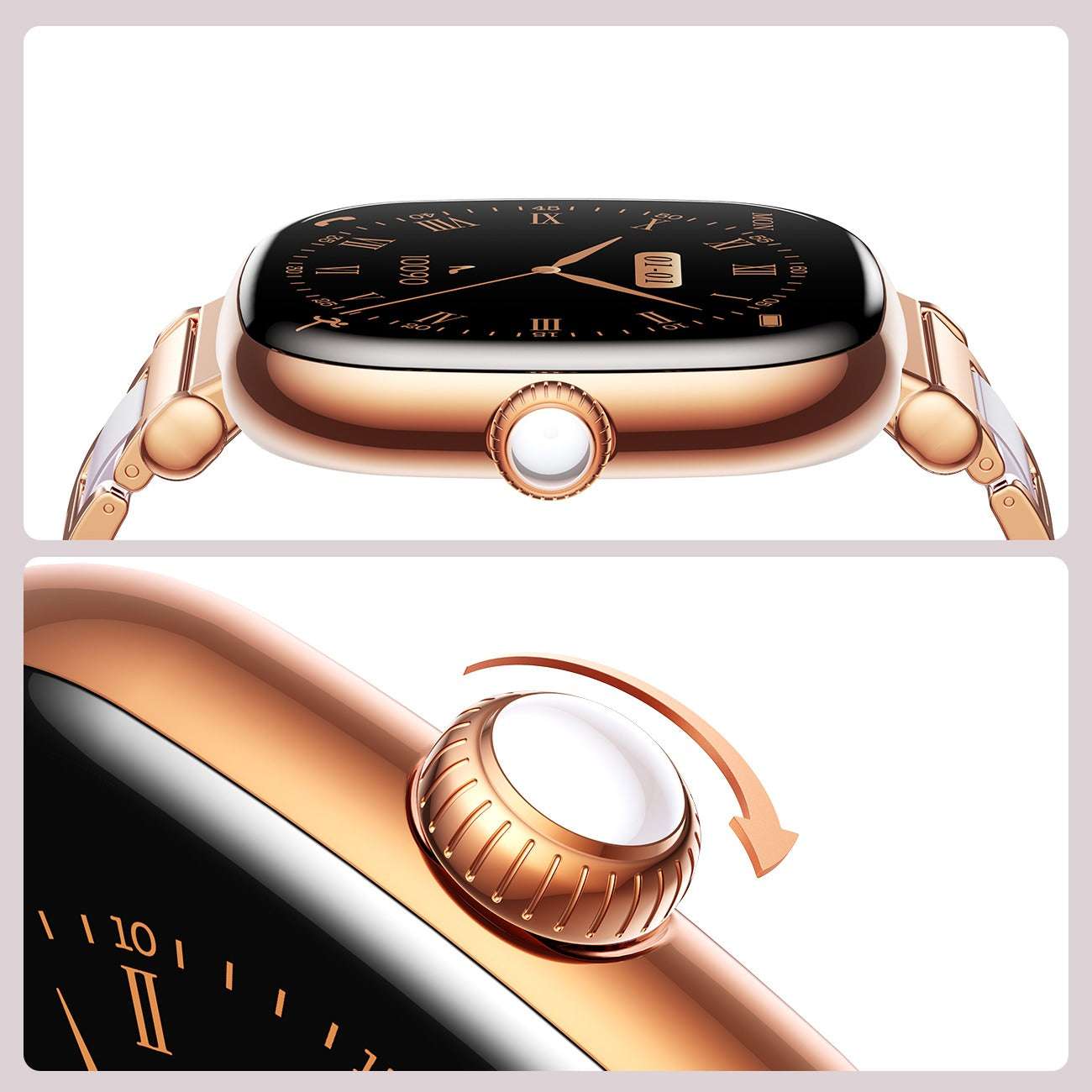 JR-FS1 Lady Smart Watch (Answer/Make Call) - ساعة JR-FS1 الذكية للسيدات (الرد على المكالمات/إجراؤها)