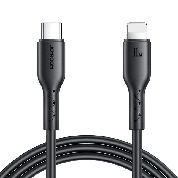 SA26 Flash-Charge Fast Charging Data Cable 1m | Black - سلك بيانات وشحن سريع SA26 Flash-Charge بطول 1 متر | أسود