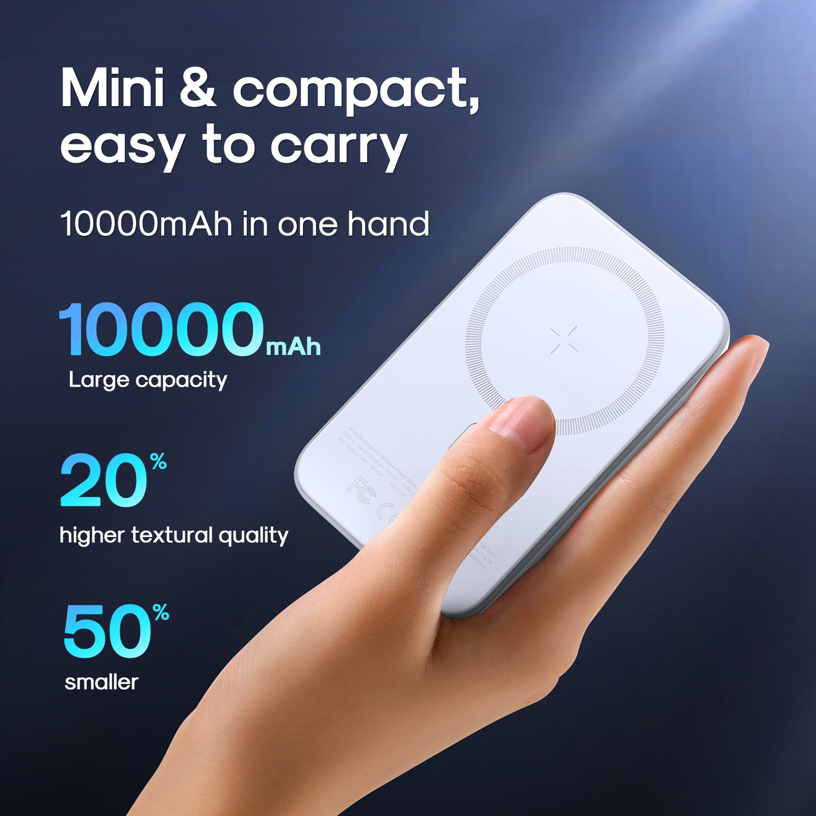 JR-W020 20W magnetic wireless power bank 10000mAh