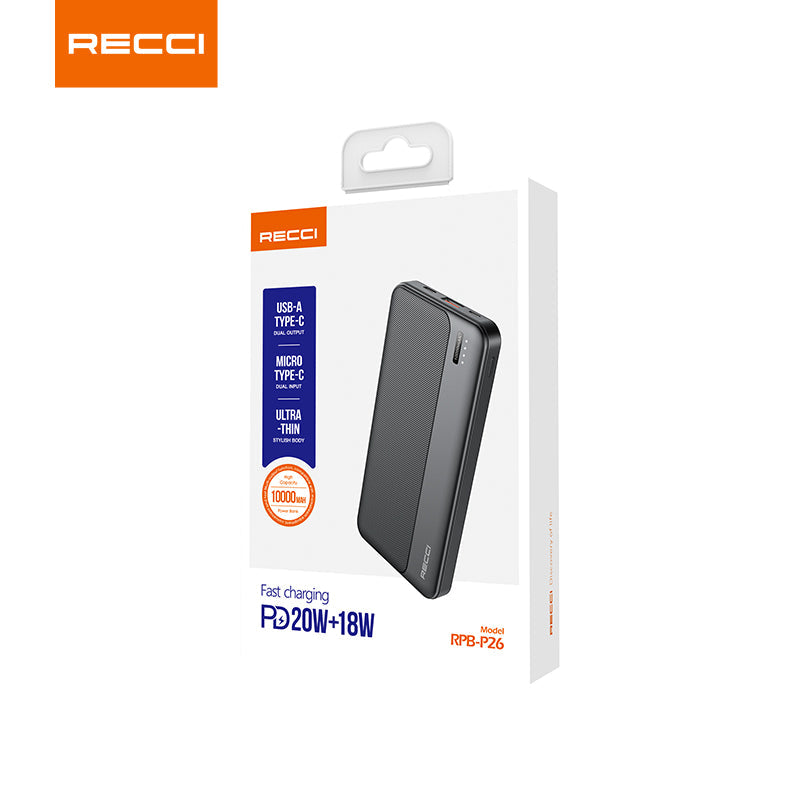 Recci Fast Charging 10000 PD 20W+18W RPB-P26 - Trust Egypt